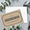 thumbnail image 3 of Koyal Wholesale Groomsmen Wedding Day Gift Cards with Envelopes set of 8 Kraft Brown Art Deco On My Wedding Day Cards, 3 of 5