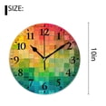 thumbnail image 2 of 10 Inch Wall Clock Battery Operated Silent Clock Decorative for Office, Kitchen, Outdoor, Living RoomRainbow Colored Lines Exquisite, 2 of 4