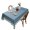 Peacock Blue, variant on Floral Print Polyester Tablecloth Machine Washable Spill-Proof for Kitchen Dining Party Table Decoration