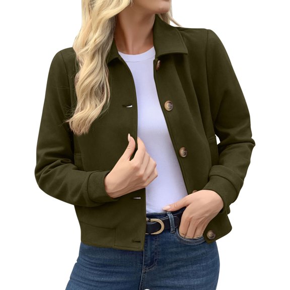Njagoc3 Womens Oversized Funnel Neck Bomber Puff Jacket Windproof Waterproof Lightweight Shacket Spring Fall Outerwear