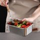 thumbnail image 3 of Lonchera de acero inoxidable, lonchera Bento para estudiantes universitarios con recipientes sellados para frutas y salsas, juego de 1 pieza, a prueba de fugas y apta para microondas para, 3 of 8