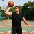 thumbnail image 6 of Mens Summer Shirts Cap Sleeve Crew Neck Workout T Shirts Casual Loose Fit Gym Tees, XL, 6 of 7