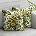 thumbnail image 2 of Outdoor Throw Pillow Cover Farm Yellow Waterproof Cushion Pack Floral on White Pillow Cases Home Decoration for Patio Garden Couch Sofa, 2 of 6
