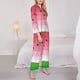 thumbnail image 3 of Balery Watermelon Conjunto de Pijama con Estampado para Mujer, Conjunto de Dos Piezas con Manga Larga, Ropa de Dormir Suave con Bolsillos, Pijamas Cómodos-X-Large, 3 of 7