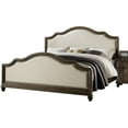 thumbnail image 2 of Contemporary Beige Linen & Weathered Oak 5PCS Bed Set Acme Baudouin 26110Q-5pcs, 2 of 5