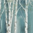 thumbnail image 3 of Masterpiece Art Gallery Birch On Blue Soft Mystical Forest By Nan Canvas Art Print 17" x 34", 3 of 4