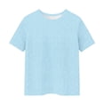thumbnail image 4 of Fancifize Girls Boys Casual Short Sleeve Shirts Crew Neck Athletic Quick Dry Tops Kids Summer Comfy Active Clothes 3-12 Years, 4 of 4