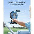 thumbnail image 3 of SWEETFULL Portable Stroller Fan with Display 4000mAh Battery Powered Mini Clip On Fan, 4-Speed Rechargeable Small Personal Cooling for Baby Car Seat Crib Travel, 3 of 7