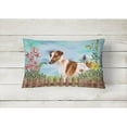 thumbnail image 2 of Smooth Fox Terrier Spring Canvas Fabric Decorative Pillow, 2 of 3