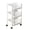 White #0, variant on 3-Tier Rolling Storage Rack with Wheels & Hooks | Large Capacity ABS Plastic Organizer for Living Room, Kitchen, Bathroom & Bedroom | 30x21x64cm White Shelving Unit