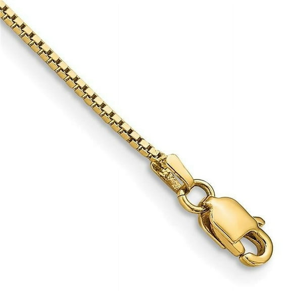 Primal Gold 14 Karat Yellow Gold .95mm Box Chain Anklet
