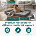 thumbnail image 5 of FurHaven Pet Products Plush & Velvet Deluxe Chaise Lounge Orthopedic Sofa-Style Pet Bed for Dogs & Cats - Sable Brown, Jumbo, 5 of 9