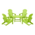 thumbnail image 2 of WestinTrends Malibu 5-Piece HDPE Adirondack Chair Outdoor Patio Conversation Set, Lime, 2 of 15