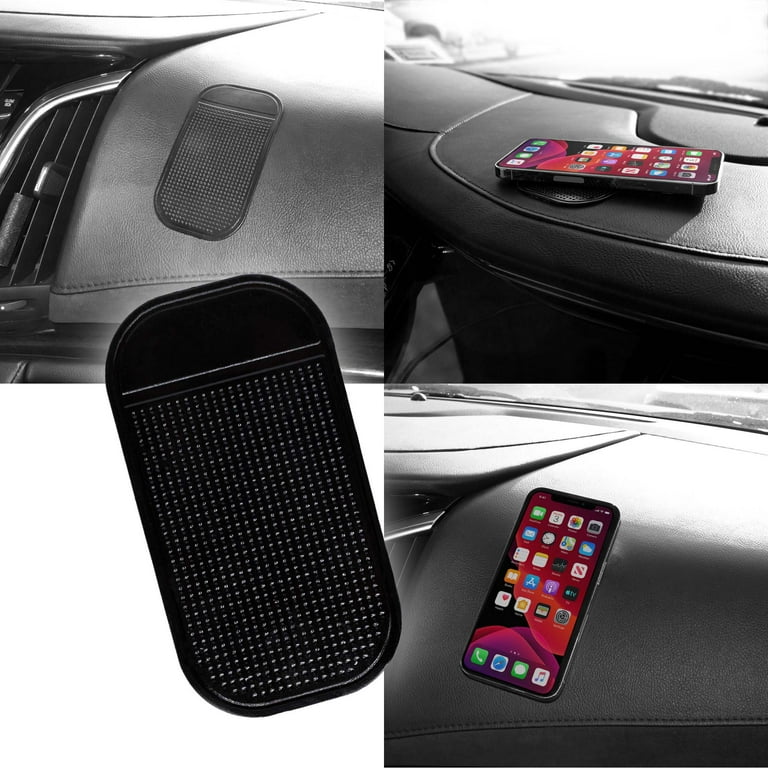 Non-Slip Sticky Gel Pad Holder for Car Dashboard, Thick Anti Slip Grip Mat  for Cell Phone, Radar Detector, Tablet, GPS, Keys or Sunglasses, Small 2.5”  X 5 – Pack of 4 