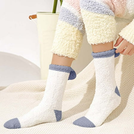 

3 pair Women s Winter Warm Fuzzy Socks Slipper Socks Women s Soft Fuzzy Sleeping Socks Fuzzy Slipper Socks Color Random