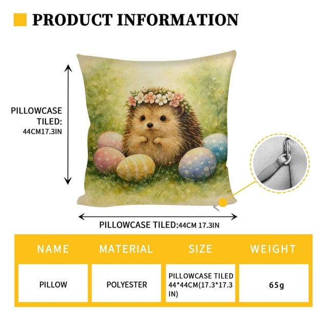 Easter Pillow Covers for Decorative Throw Pillows for Men Women 18X18 Inch Blank White Polyester Pillowcase for Drawing
