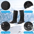 thumbnail image 4 of Unique Bargains Leg Gaiters, Waterproof Shoe Covers Adjustable Snow Boot Gaiter, Black, XS, 4 of 6