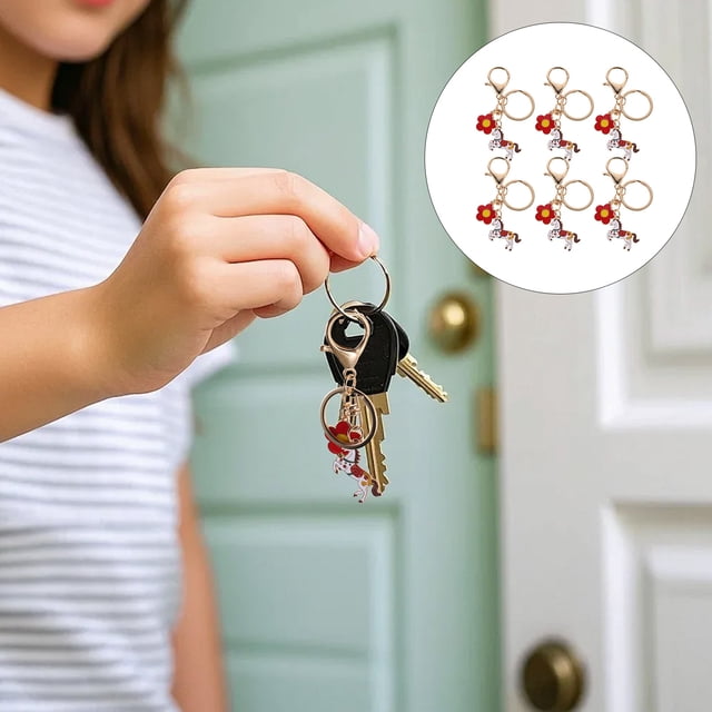 SHOWERORO 6Ud Colgante De Caballo Chino Para Bolsas Con Feng Shui Y Material Duradero