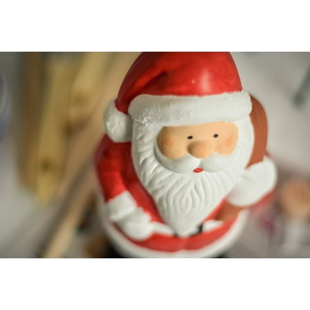 Laminated Poster Christmas Color Tinker Paint Red Fig Santa