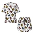 thumbnail image 2 of Yiaed Bulldog Sunglasses Face Print Short Sleeve Pajama Sets for Women Casual Crew Neck 2 Piece Lounge Sets Women's Short-Sleeved Pajama-X-Large, 2 of 5