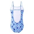 thumbnail image 2 of Zaldita Kids Girls Ruffle Trim One Piece Swimsuits Hawaiian Flounce Swimwear Bathing Suits Blue Fish Scales 14, 2 of 7