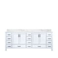 thumbnail image 2 of White Double Bath Vanity 84 In. With Marble Top - Solid Wood Material Soft Close Technology 14 Drawers & 2 Cabinets For Ample Storage Scratch And Stain Countertop Pre-drilled Single Hole Faucet W, 2 of 7