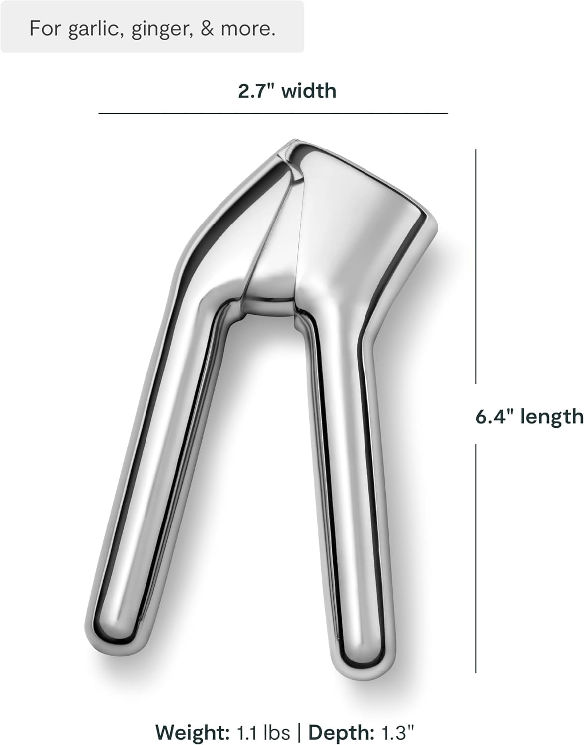 Caraway Garlic Press - Stainless Steel - Essential Kitchen Tool - Ergonomic Handle - Effortlessly Mince Whole Garlic - Easy Clean