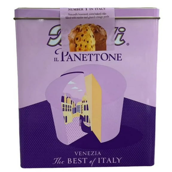 Bauli Classic Panettone Cake in Decorative Tin – Italian Holiday Gift (24.69 oz)