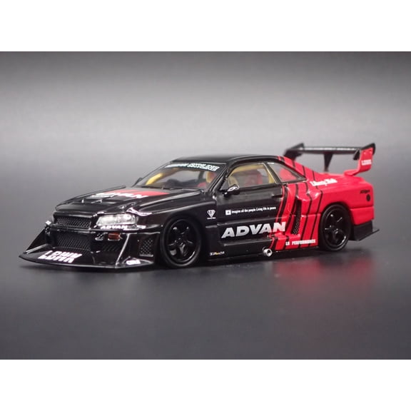 Open Box NISSAN SKYLINE LB-ER34 SUPER SILHOUTTE ADVAN 1:64 SCALE DIORAMA DIECAST MODEL CAR