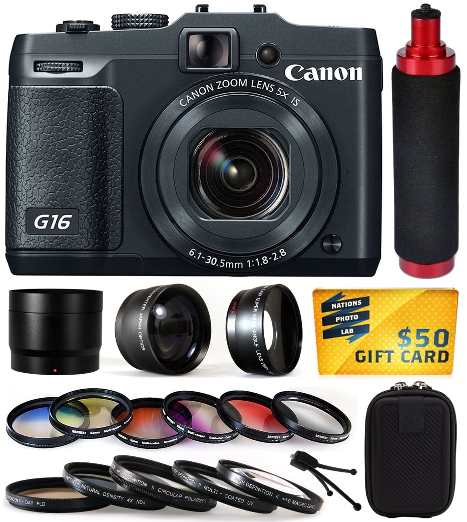 Canon PowerShot G16 Digital Camera - Enthusiast Lens & Filters