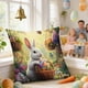 thumbnail image 4 of Cubiertas de Almohada Al Aire Libre Conejos de Primavera Huevo de Pascua Floral Sofá Cubierta de Cojín Decorativo Funda de Almohada Decorativa de Vacaciones 45x45cm/17.72x17.72In Cubiertas de Almohada, 4 of 6