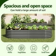 thumbnail image 4 of vidaXL 1 Piece Galvanized Steel Raised Garden Bed 94.5"x94.5"x17.3" Outdoor Garden Flower Box, 4 of 10