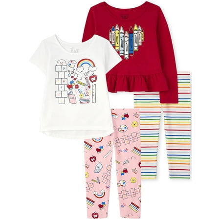 The Children's Place Toddler Girl 4-Pack Set, Sizes 12-5T