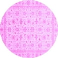 thumbnail image 1 of Ahgly Company Indoor Round Oriental Purple Modern Area Rugs, 5' Round, 1 of 4