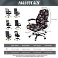 thumbnail image 7 of HELLHERO Skull Print Office Chair Cover with Elastic Band Moon Star Print Universal Rotating Chair Slipcover High Back Chairs Seat Protector, 7 of 7