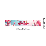 LUUFILx Panda Birthday Backdrop Banner for Kids Party Supplies Happy Birthday Decorations with Balloons and Flowers Party Decor Background Props