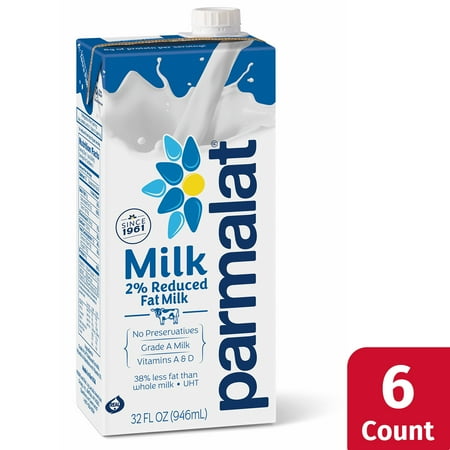 Parmalat 2% UHT Milk, 32 fl oz, 6 Ct