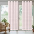 thumbnail image 4 of Farmhouse Pink White Striped Outdoor Curtains for Patio Waterproof, Windproof Privacy Curtains with Weighted Bottom, Modern Stripes Outside Drapes for Picnic Garage Backyard Cabana 54"x84" 2 Panel, 4 of 8