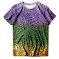 thumbnail image 4 of PMUYBHF T-Shirt Décontracté Mode Femme Col Rond Manches Courtes Imprimé Couleur 8176 S, 4 of 4