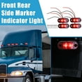 thumbnail image 2 of Unique Bargains Front Rear Side Marker Light 2 LED for Truck Camper Van Lorry RV Plastic Red (Set of 4), 2 of 7