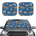 thumbnail image 2 of Saiise Construction Vehicles for Foldable Car Sun Shades (2-Pack) Offer Sun Protection with an Easy-fold Design for Convenient Windshield Shading-Small, 2 of 6