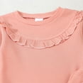 thumbnail image 6 of Baby Girl Clothes Toddler Girl Outfits Waffle Knit Ruffle Shirt Pants Cute Infant Outfit Set Baby Girl Fall Winter Clothes, 6 of 9