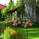 thumbnail image 4 of Luces solares para jardín | Luces solares de exterior con estaca para césped y caminos | Luces decorativas de hierro forjado con forma de abeja y mariposa, 4 of 5