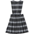 thumbnail image 2 of French Toast Big Girls’ "Heaven" Crossover V-Neck Jumper (Sizes 7 - 16) Color: royal/lt. blue/gold *plaid #57* Size: 10, 2 of 2