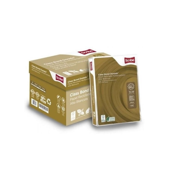 Scribe Caja c/ 10 Paquetes de Bond Dorado Tamaño Carta
