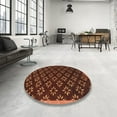 thumbnail image 3 of Ahgly Company Indoor Rectangle Contemporary Mahogany Brown Abstract Area Rugs, Swatch Sample, 3 of 6