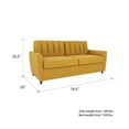 Novogratz Brittany Sleeper Sofa with Memory Foam Mattress, Queen, Mustard Linen