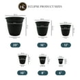 thumbnail image 4 of The HC Companies Eclipse Round Planter - Drainage Holes - 20", Black, 4 of 8