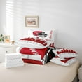 thumbnail image 4 of Erosebridal Soccer Helmet Bedding Sets Twin Size, Red Grey Comforter Sets with Sheets, Teenage Adult, Reversible 7-Piece, 4 of 5