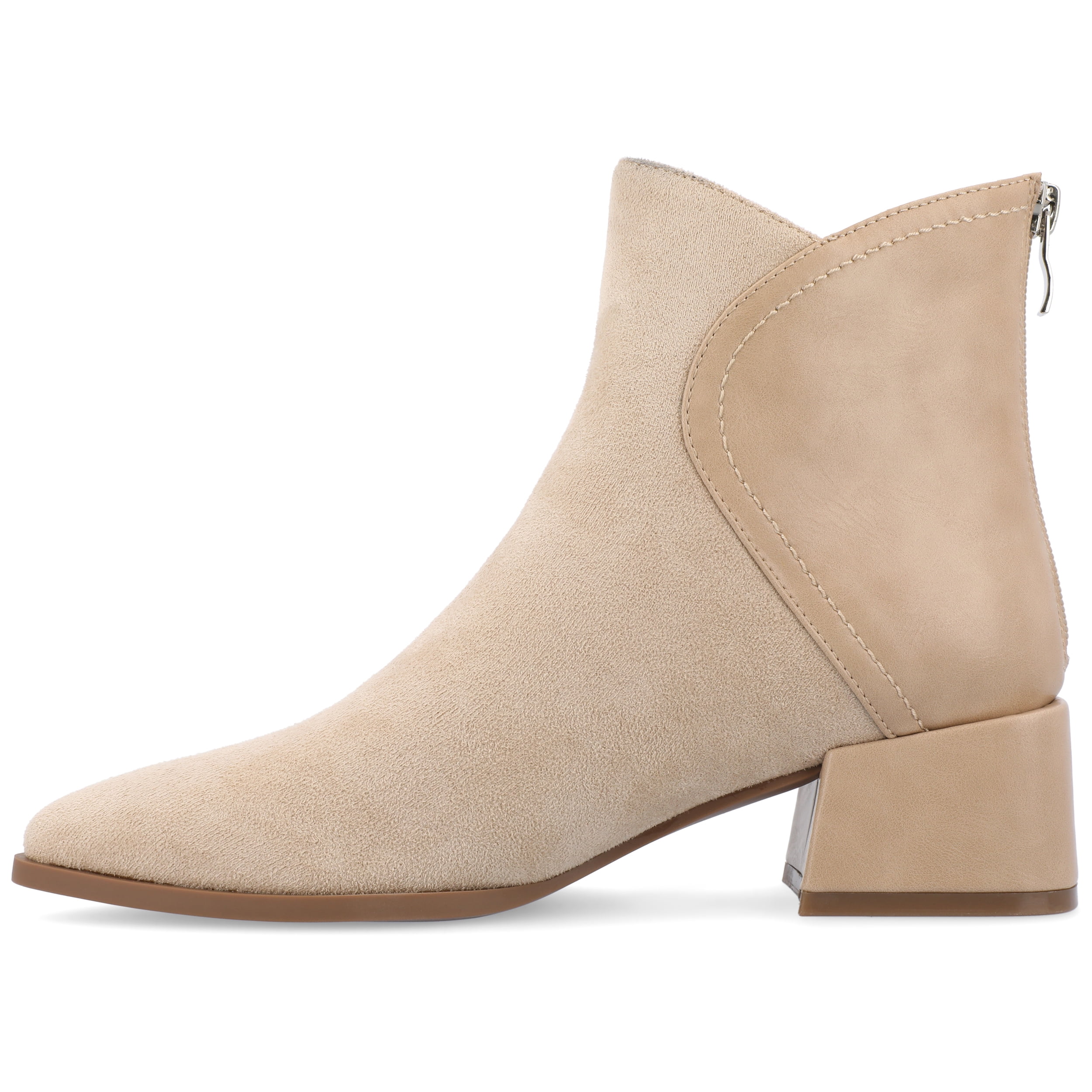 Journee Womens Consuello Two Tone Pointed Toe Booties, Widths Available